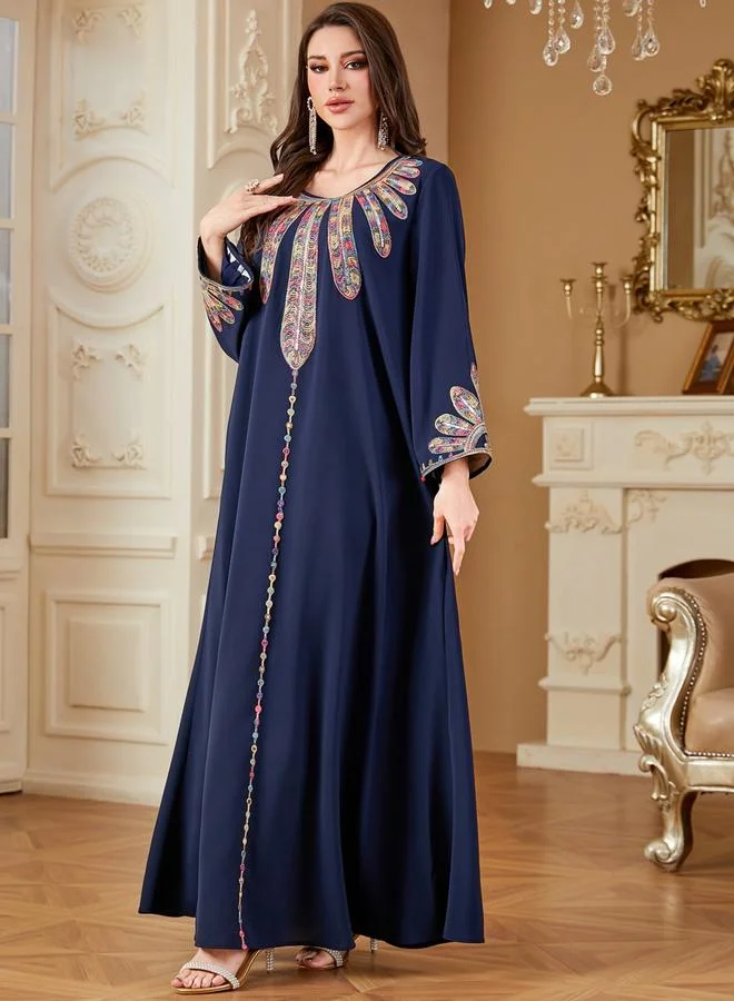 Take Two Women Sequin Panel Long Sleeve Jalabiya